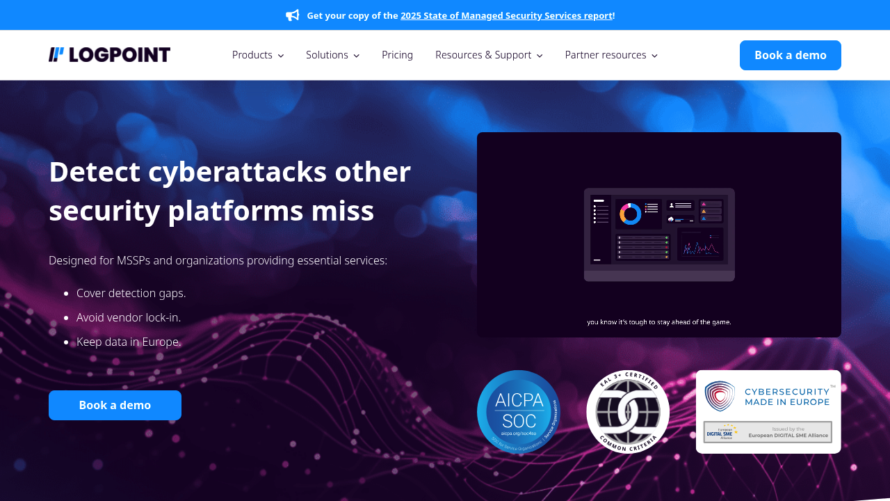 A screenshot of Logpoint